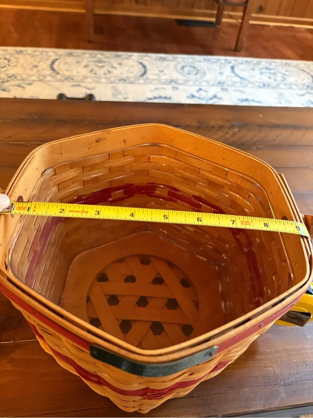Longaberger Christmas Collection 1997 Edition Snowflake Basket Woven Basket